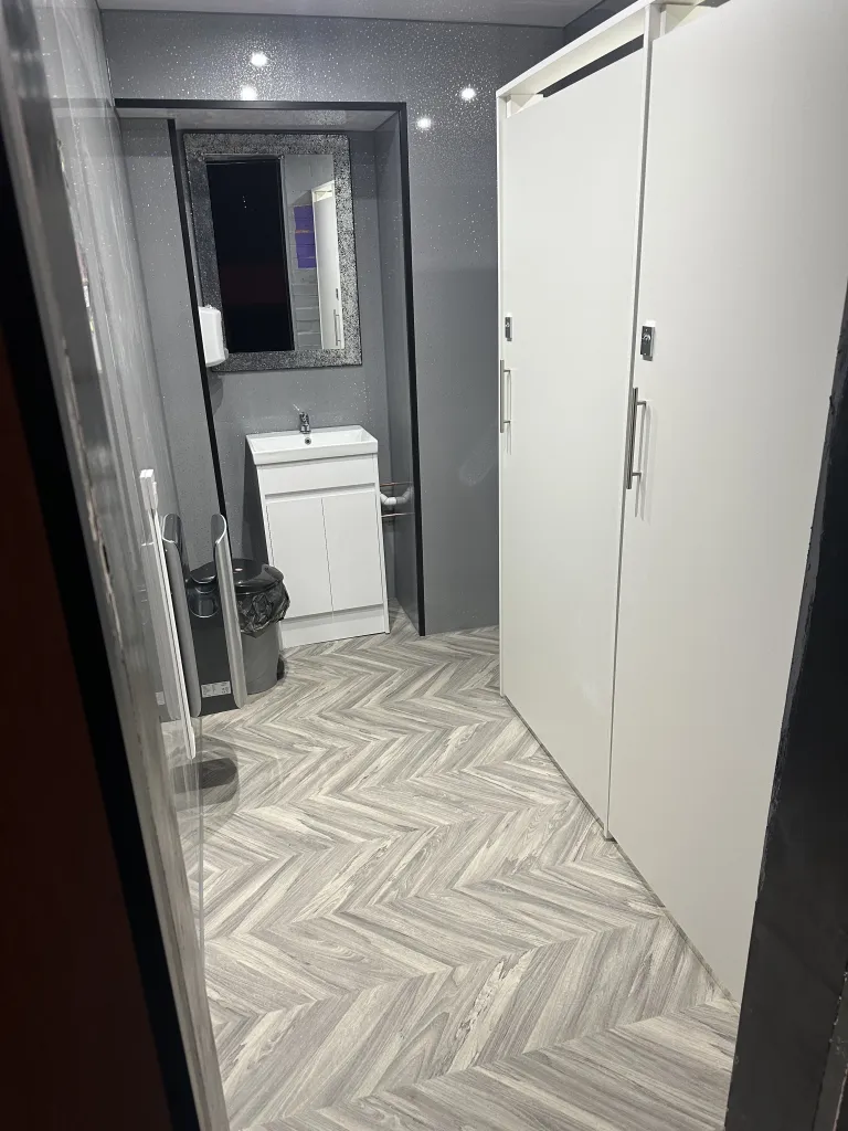 Changing room and lockers at The Naughty Pineapple